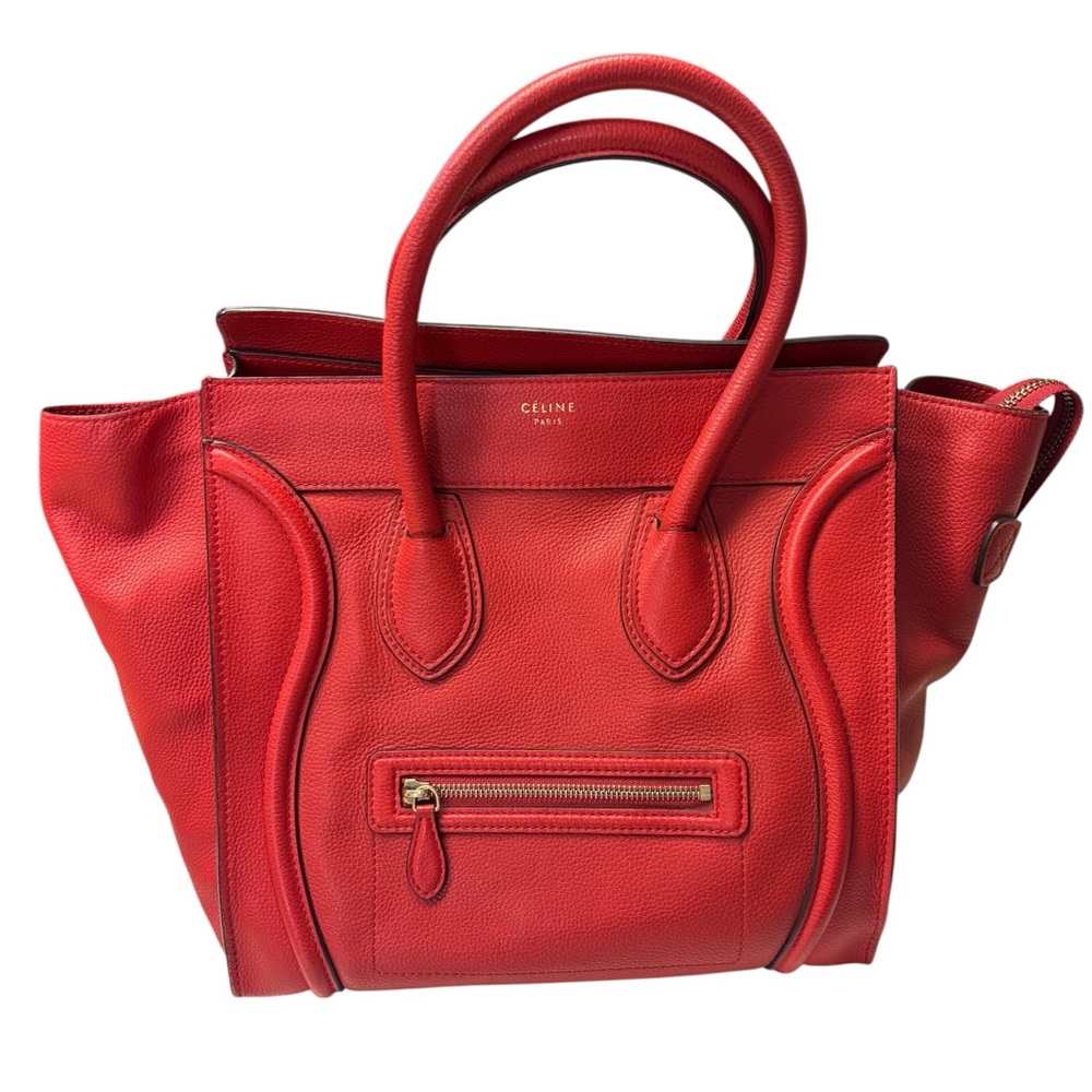 ❌SOLD❌Celine Red Calfskin Leather Luggage Tote